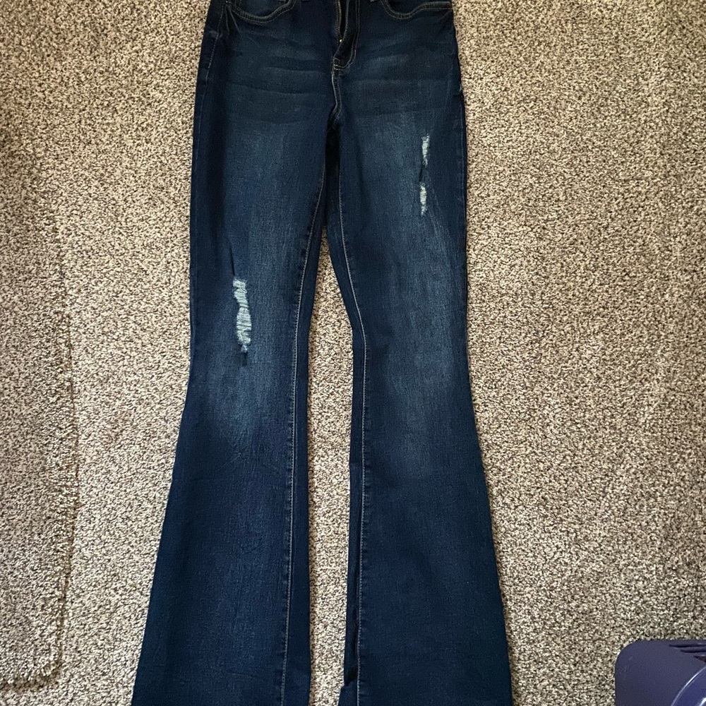 Women's Dark Blue Flared YMI Jeans